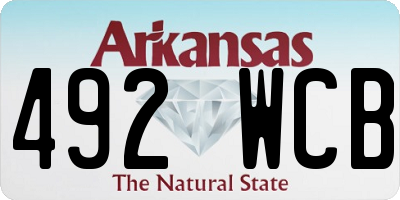 AR license plate 492WCB