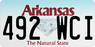 AR license plate 492WCI