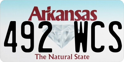 AR license plate 492WCS