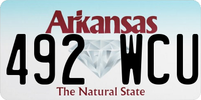AR license plate 492WCU