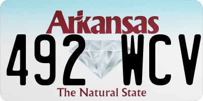 AR license plate 492WCV