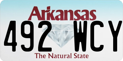 AR license plate 492WCY