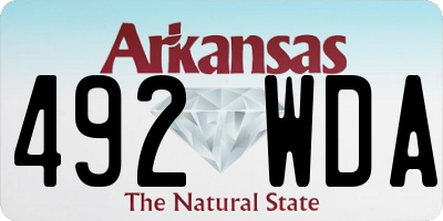 AR license plate 492WDA