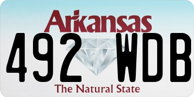 AR license plate 492WDB