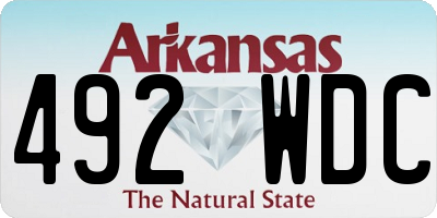 AR license plate 492WDC