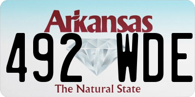 AR license plate 492WDE