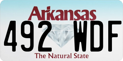 AR license plate 492WDF