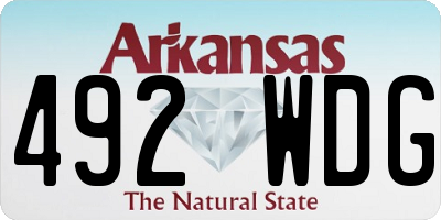 AR license plate 492WDG