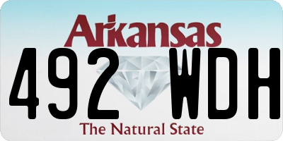 AR license plate 492WDH