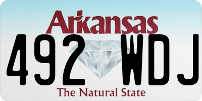 AR license plate 492WDJ