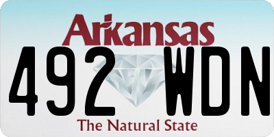 AR license plate 492WDN