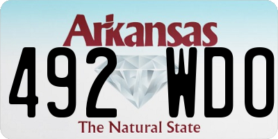 AR license plate 492WDO