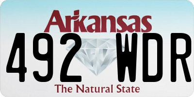 AR license plate 492WDR