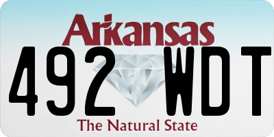 AR license plate 492WDT