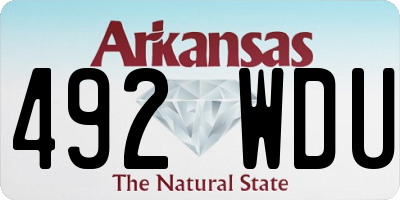 AR license plate 492WDU
