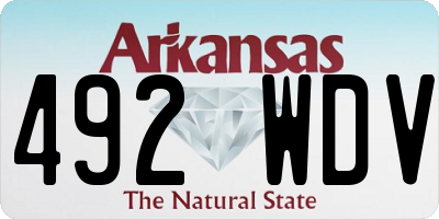 AR license plate 492WDV
