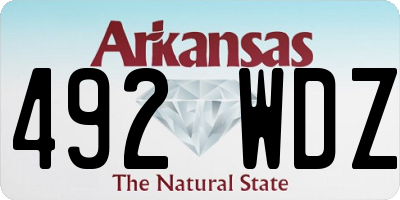 AR license plate 492WDZ