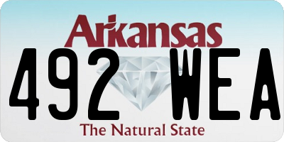 AR license plate 492WEA