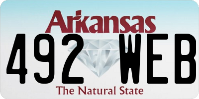 AR license plate 492WEB