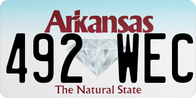 AR license plate 492WEC
