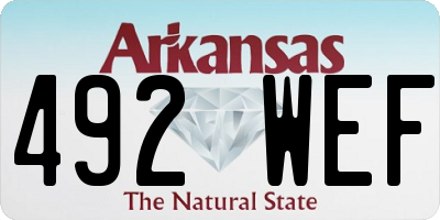 AR license plate 492WEF