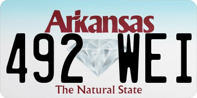 AR license plate 492WEI