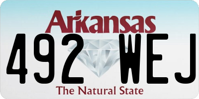 AR license plate 492WEJ
