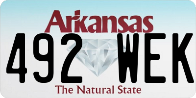 AR license plate 492WEK