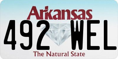 AR license plate 492WEL