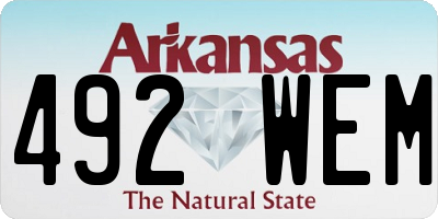 AR license plate 492WEM