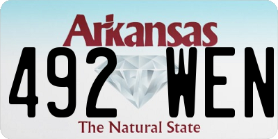 AR license plate 492WEN