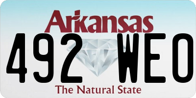 AR license plate 492WEO
