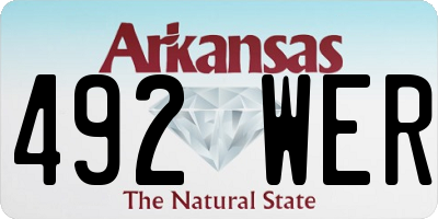 AR license plate 492WER