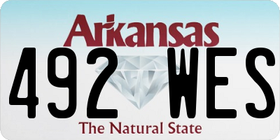 AR license plate 492WES