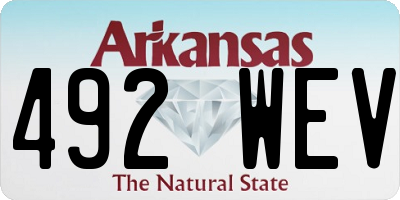AR license plate 492WEV