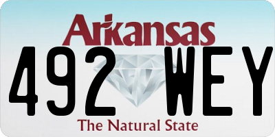 AR license plate 492WEY