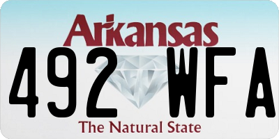 AR license plate 492WFA