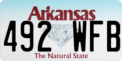 AR license plate 492WFB