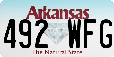 AR license plate 492WFG