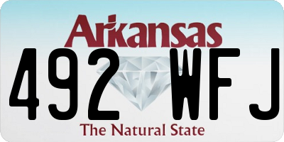 AR license plate 492WFJ