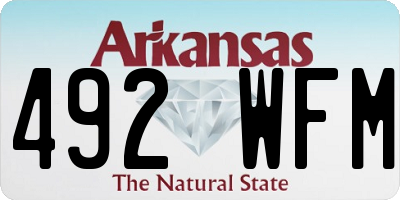 AR license plate 492WFM