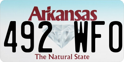 AR license plate 492WFO