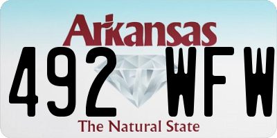 AR license plate 492WFW