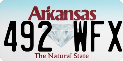 AR license plate 492WFX