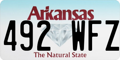 AR license plate 492WFZ