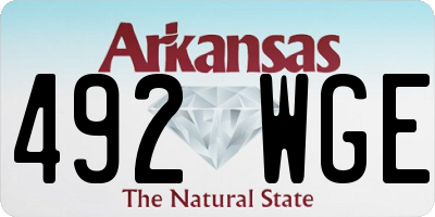 AR license plate 492WGE