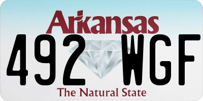 AR license plate 492WGF