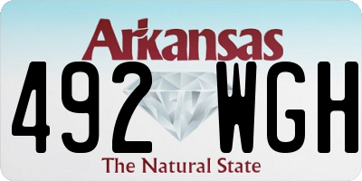 AR license plate 492WGH