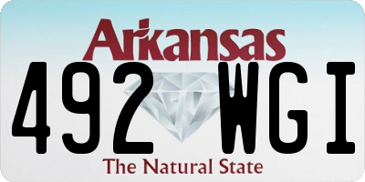 AR license plate 492WGI