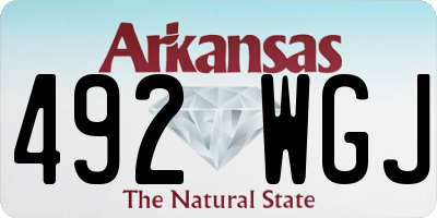 AR license plate 492WGJ